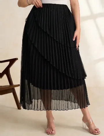 Fusta SHEIN CURVE, negru