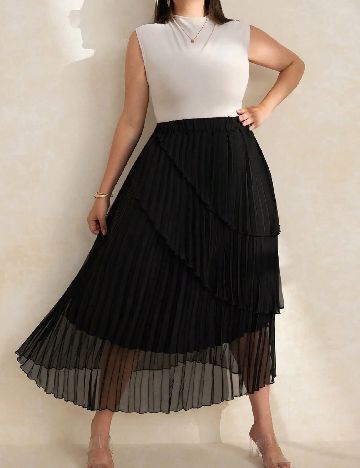 Fusta SHEIN CURVE, negru