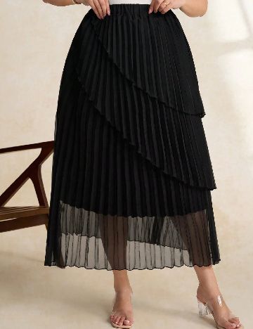 Fusta SHEIN CURVE, negru