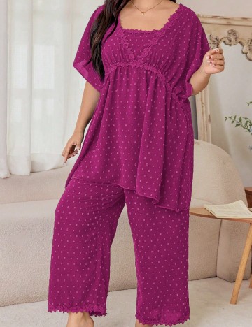 Pijama SHEIN CURVE, mov