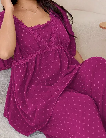 Pijama SHEIN CURVE, mov