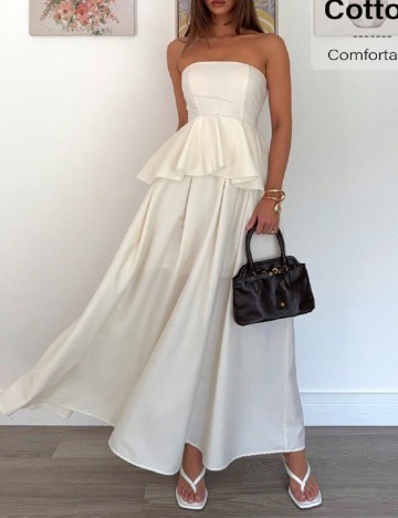 Rochie lunga SHEIN, ecru