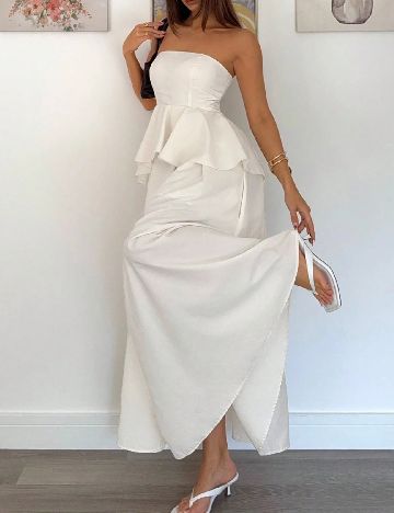 Rochie lunga SHEIN, ecru