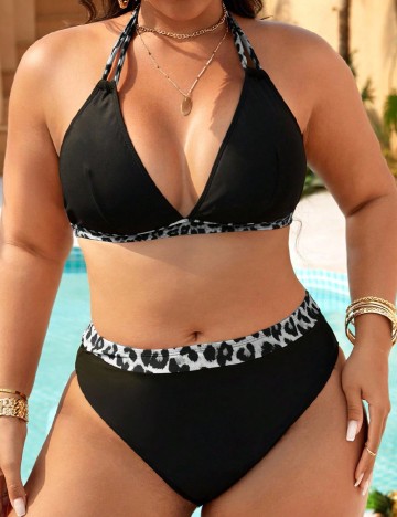 Costum de baie SHEIN CURVE, negru