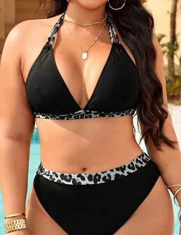 Costum de baie SHEIN CURVE, negru