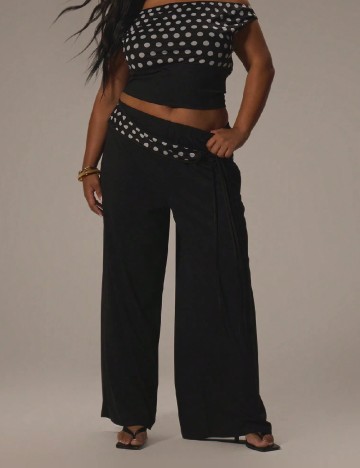 Pantaloni Musera Plus Size, negru