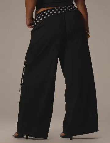 Pantaloni Musera Plus Size, negru