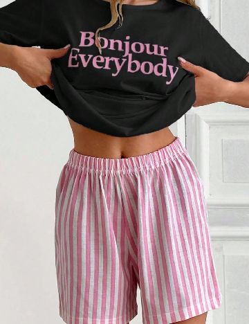 Pijama SHEIN CURVE, mix culori