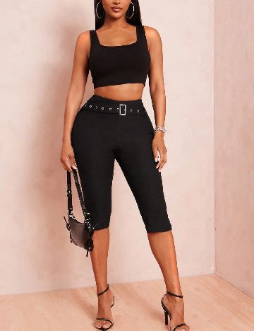 Pantaloni scurti SHEIN, negru