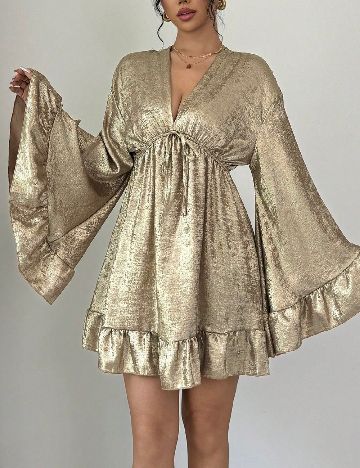 Rochie scurta SHEIN, auriu