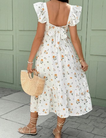 Rochie lunga SHEIN Maternity, alb