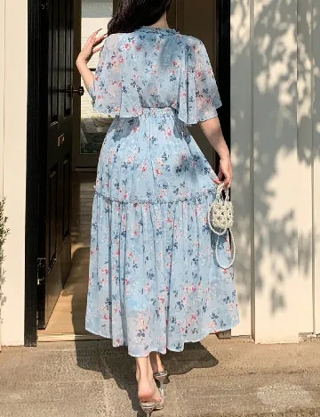 Rochie lunga Dazy, albastru
