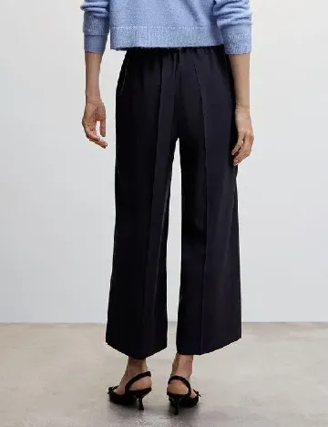 Pantaloni Mango, bleumarin inchis