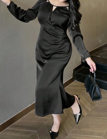 Rochie medie SHEIN CURVE, negru
