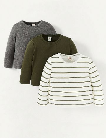 Set bluze 3 bucati Shein Kids, mix culori
