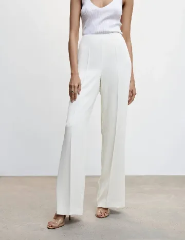 Pantaloni Mango, alb