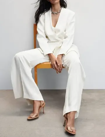 Pantaloni Mango, alb