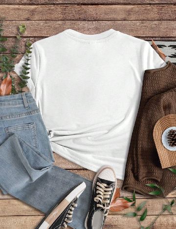 Tricou Shein Kids, alb