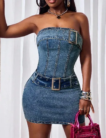 Rochie scurta SHEIN, albastru