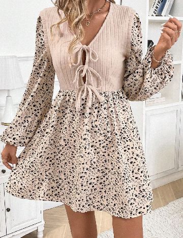 Rochie scurta SHEIN, crem