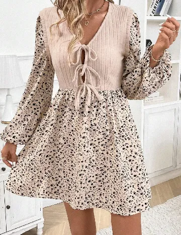 Rochie scurta SHEIN, crem