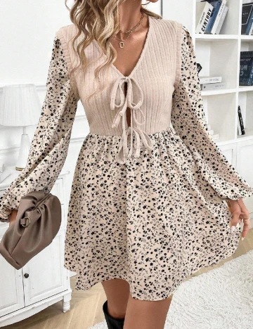 Rochie scurta SHEIN, crem