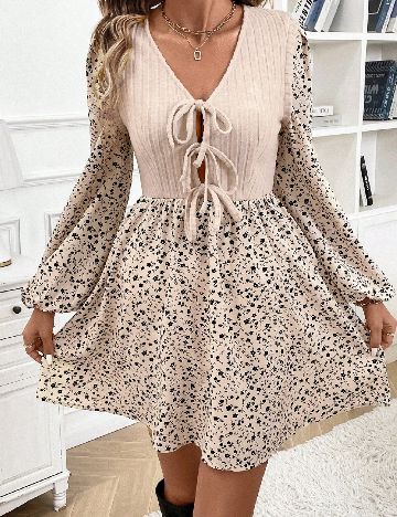 Rochie scurta SHEIN, crem