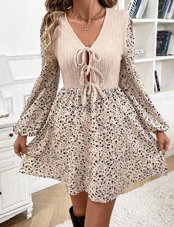 Rochie scurta SHEIN, crem