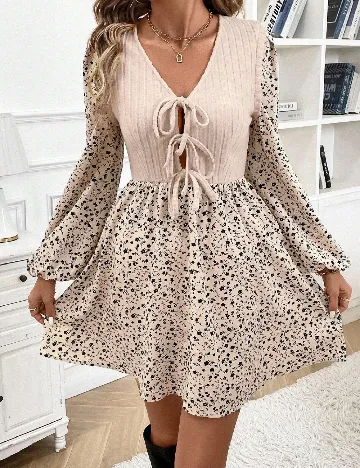 Rochie scurta SHEIN, crem