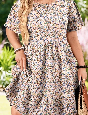 Rochie scurta SHEIN CURVE, floral print