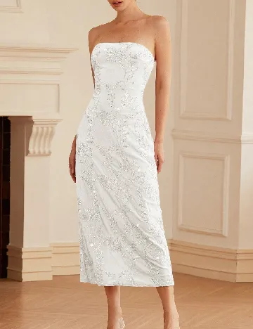 Rochie medie SHEIN, alb