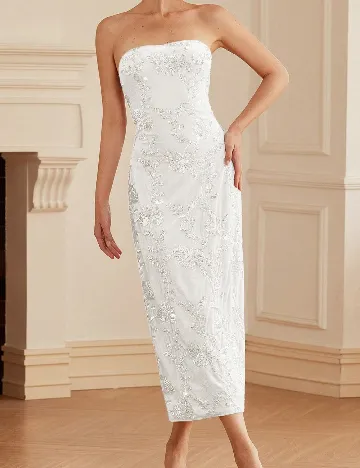 Rochie medie SHEIN, alb