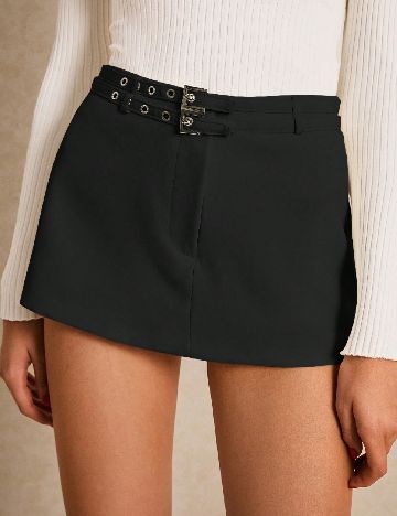 Fusta pantalon SHEIN, negru