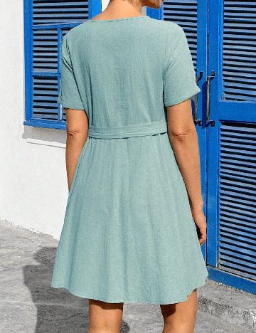 Rochie scurta Emery Rose, albastru