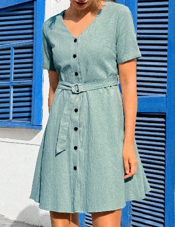 Rochie scurta Emery Rose, albastru