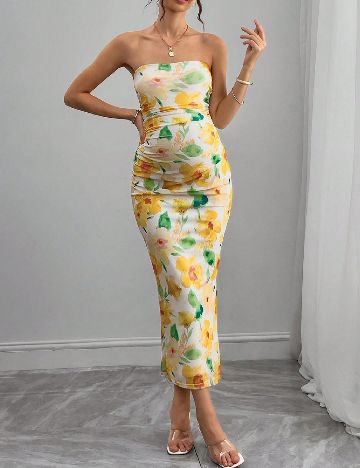 Rochie lunga SHEIN Maternity, mix culori