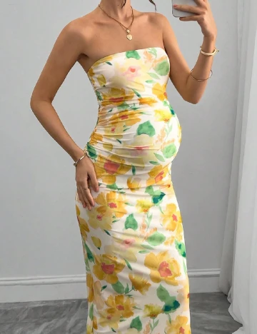 Rochie lunga SHEIN Maternity, mix culori