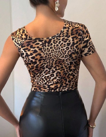 Top SHEIN, animal print