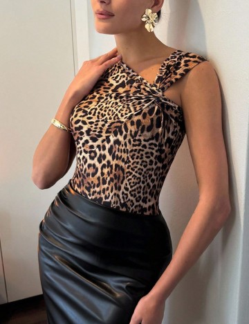 Top SHEIN, animal print