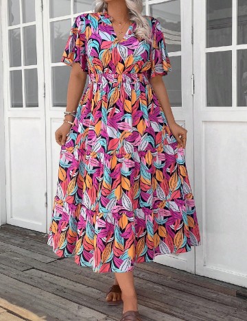 Rochie lunga SHEIN CURVE, mix culori