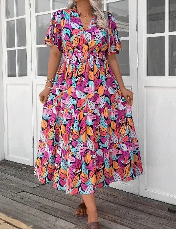 Rochie lunga SHEIN CURVE, mix culori