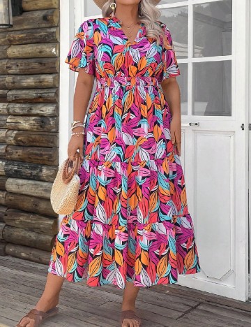 Rochie lunga SHEIN CURVE, mix culori
