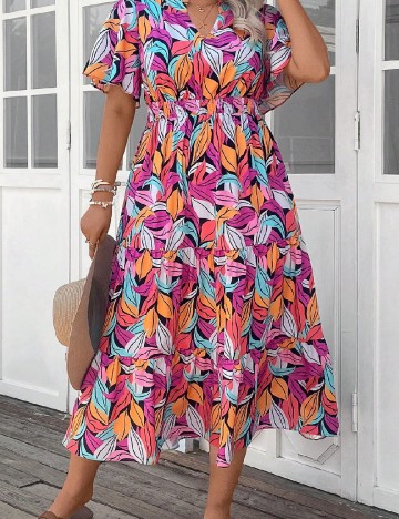 Rochie lunga SHEIN CURVE, mix culori