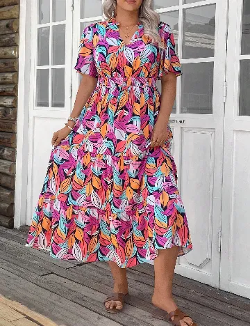 Rochie lunga SHEIN CURVE, mix culori