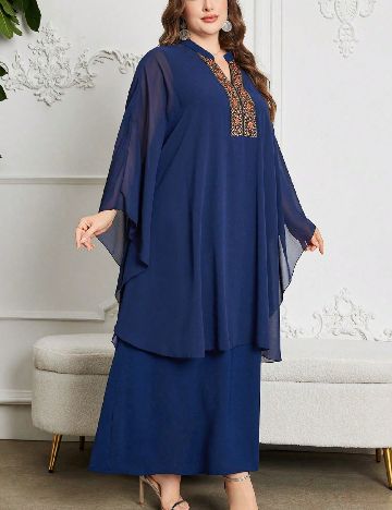 Rochie lunga SHEIN CURVE, albastru