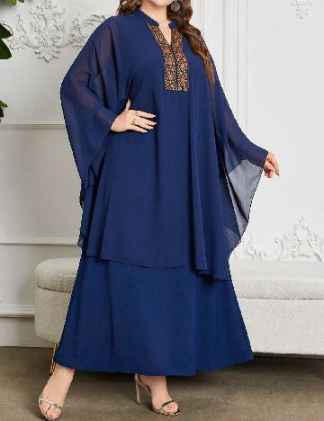 Rochie lunga SHEIN CURVE, albastru