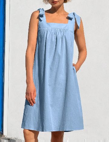 Rochie scurta Emery Rose, albastru