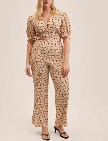 Salopeta Mango Violeta, floral print