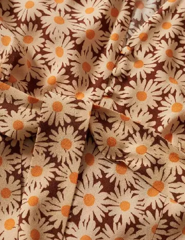 Salopeta Mango Violeta, floral print