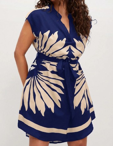 Rochie scurta SHEIN CURVE, bleumarin